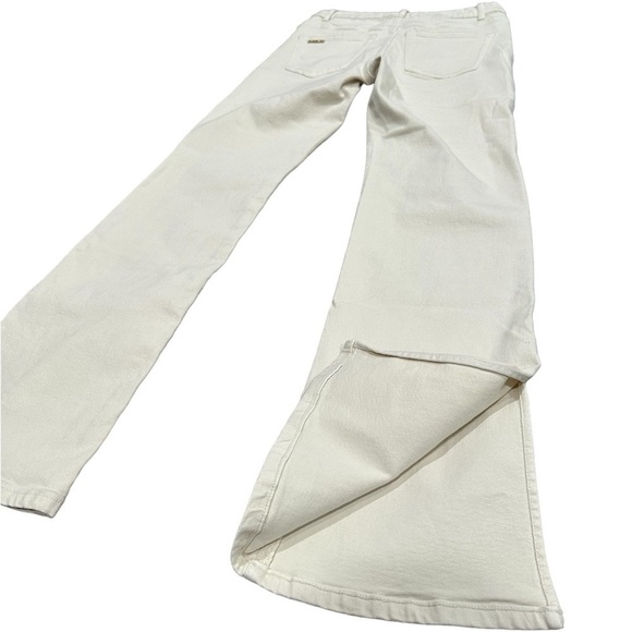NWT MICHAEL KORS Split-Hem Cropped Flared Jeans / Bone Color / Size 4 - Picture 5 of 16